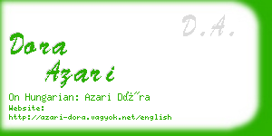 dora azari business card